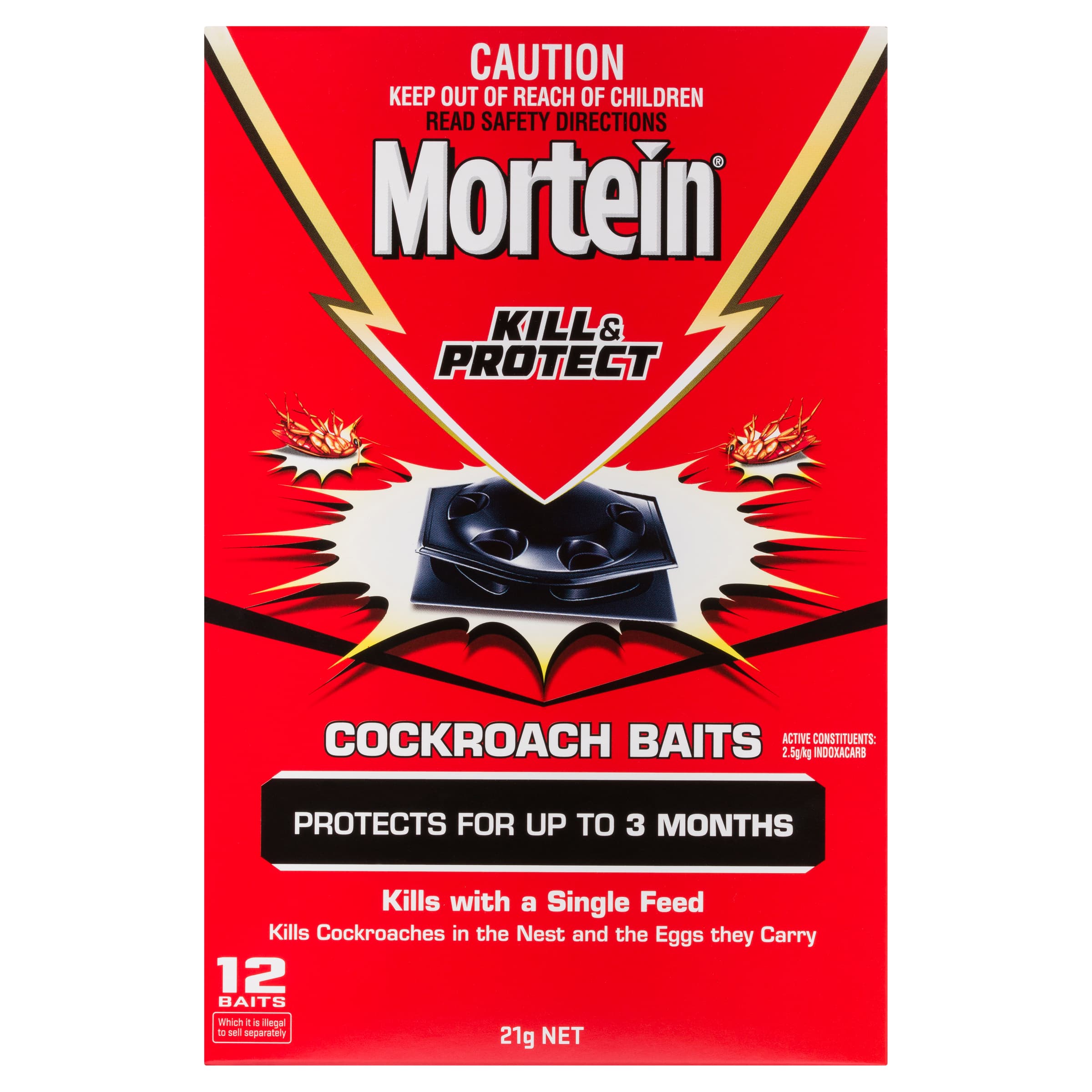 Mortein Kill & Protect Cockroach Baits 12 Pack