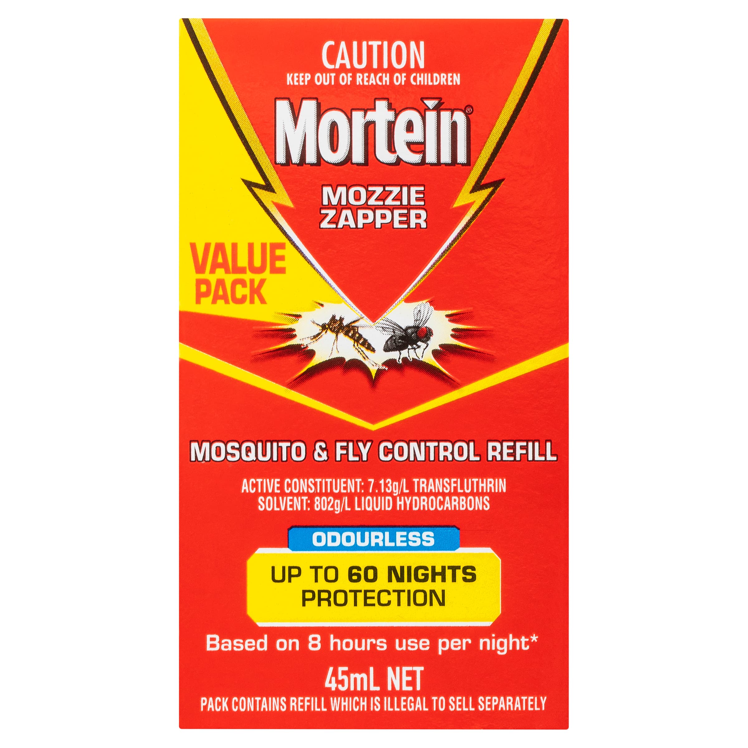 Mortein Mozzie Zapper Mosquito & Fly Control Refill 45mL