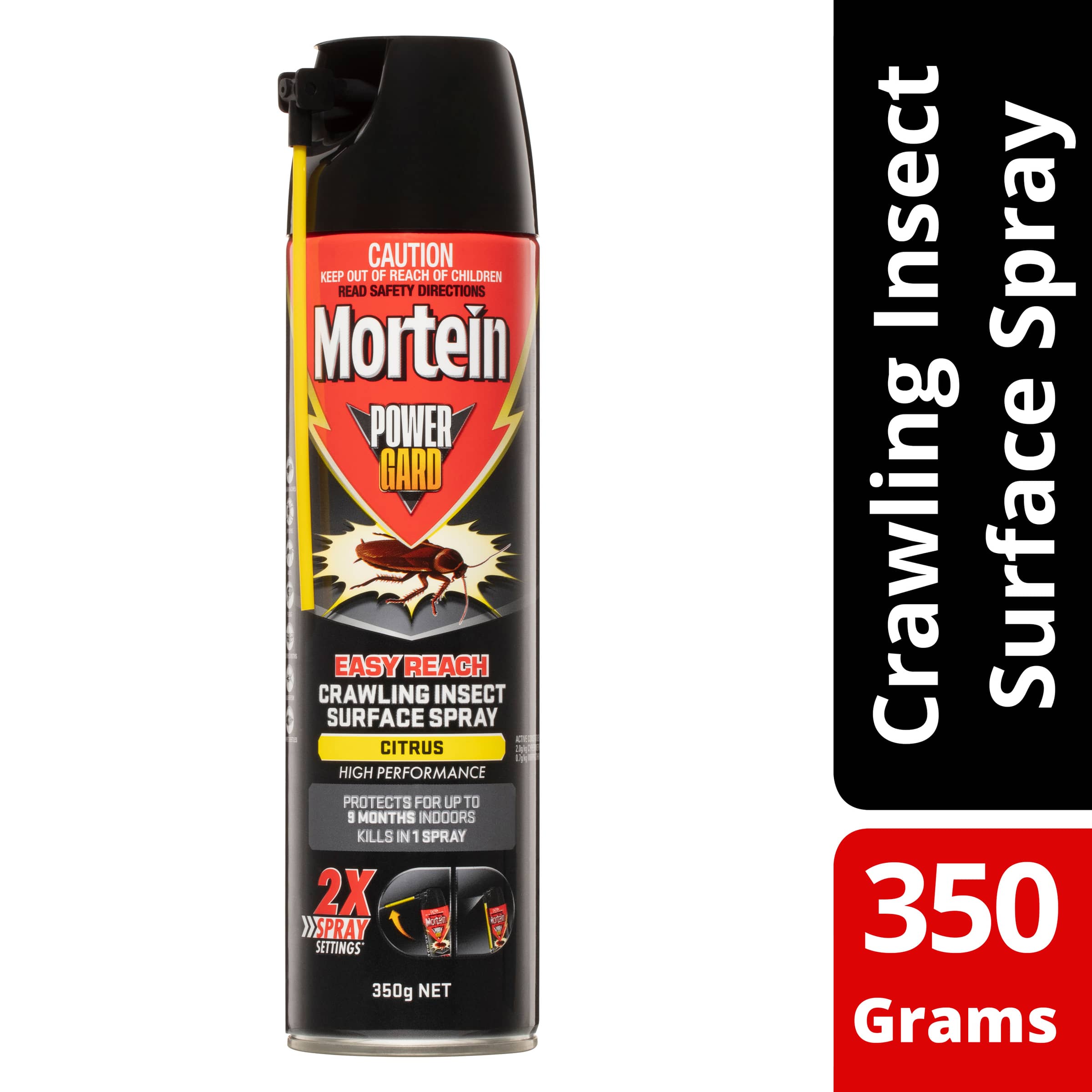 Mortein Powergard Easy Reach Surface Spray Citrus 350g